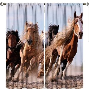 2 panel horse blackout curtains